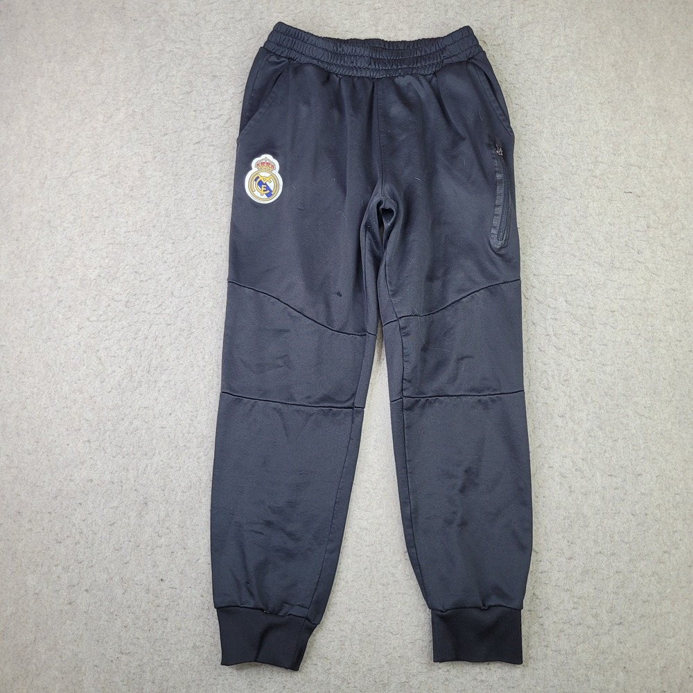 Real Madrid Joggers Mens M Black Performance‎ Stretch Active